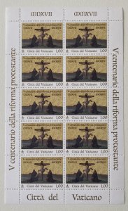 Vatican City 2017 #1668 Sheet(10), Protestant Reformation, **MNH**, CV $24