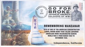 22-120, 2022 ,Go for Broke, Pictorial Postmark, Event Cover, Independence CA, Ma