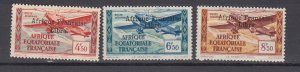J39510  jlstamps, 1940-1 French equatorial africa part set mh #c12-4 ovpt,s