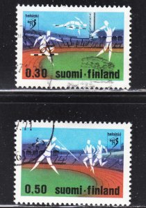 Finland Scott 507-08 complete set F to VF used.