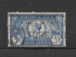 SOUTH AFRICA #70a 1935 KING GEORGE VI & SPRING BOKS F-VF USED