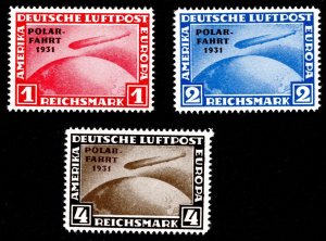 1931, Germany, Graf Zeppelin, MNH set, Sc C40-C42, REPRINT