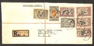 NIGERIA 81 // 87 STAMPS MARKS & CLERK LAGOS REGISTERED COVER 1959