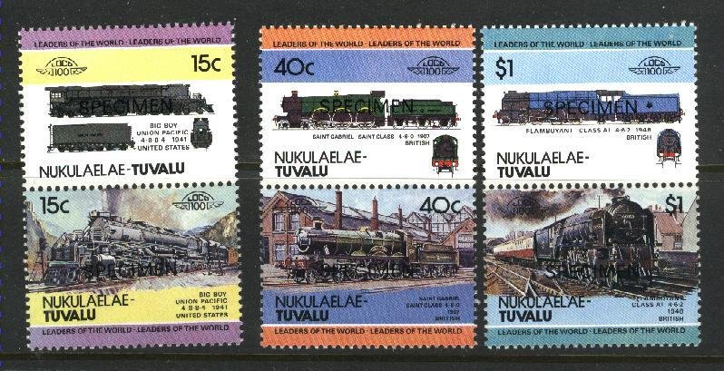 Tuvalu -Nukulaelau 5,10,19  Specimen   Mint NH VF 1984-86 PD