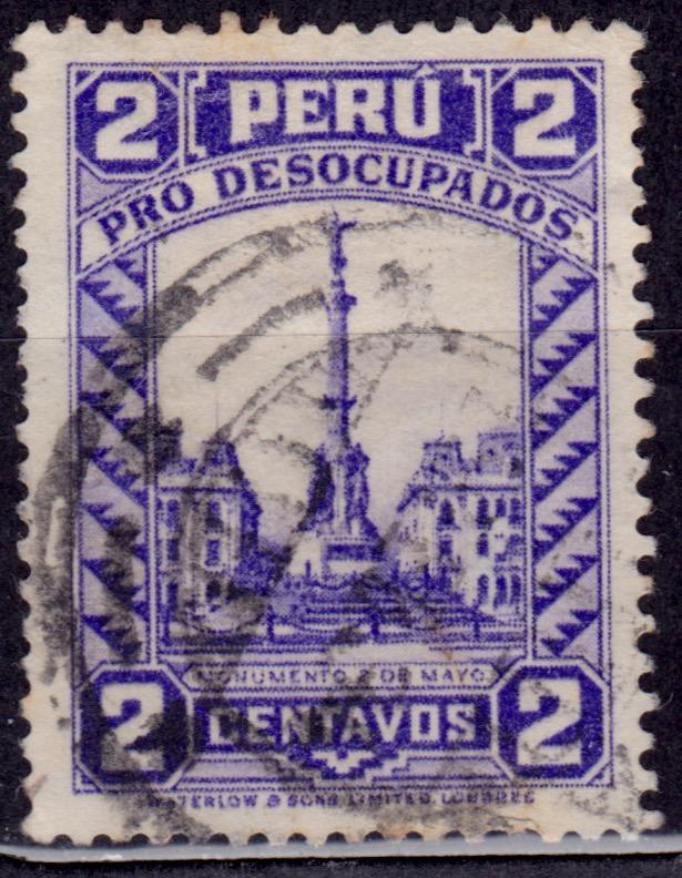 Peru 1933-35, Monument, 2c, sc#RA21, used