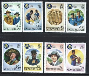 Montserrat MNH 592-9 60th Ann. Of Girl Guides SCV 2.95