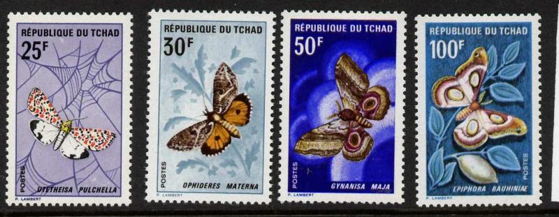 Chad 159-62 MNH Butterflies