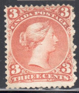 Canada #33 Mint Laid Lines - Rare  C$25,000.00