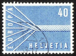 1957, Switzerland 40c, Used, Sc 364