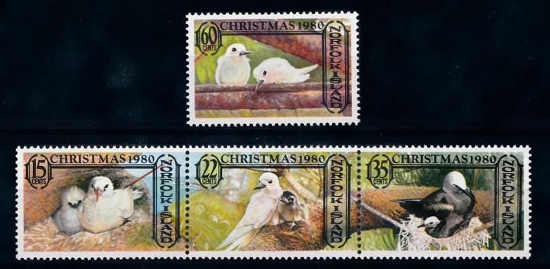 [66399] Norfolk Island 1980 Birds Christmas  MLH