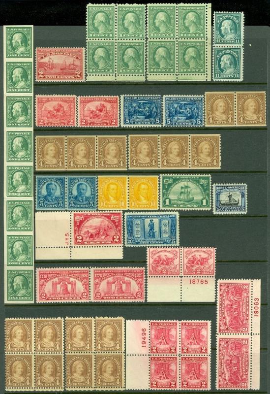 USA : Grouping of 20th Century. All MNH in varying quantities Fresh lot Cat $803