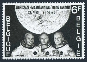 Belgium 726 2 stamps,MNH. Mi 1565. Moon landing 1969. Armstrong, Collins, Aldrin