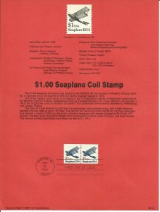 US SP895 Seaplane Souvenir Page #2466