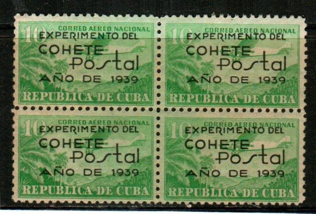 Cuba Scott C31 Mint NH block (Catalog Value $240.00)