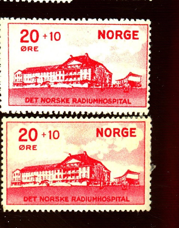 NORWAY #B4 (2) MINT FVF OG LH/HR Cat $32