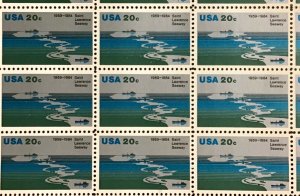 2091  St Lawrence Seaway, 25th Anniversary  20 c stamp  MNH Sheet of 50. FV $10 