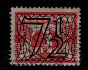 Netherlands  #228  used  1940   numerals  surcharged  7 1/2c