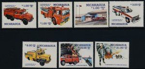 Nicaragua 1477-83 MNH Fire Engines