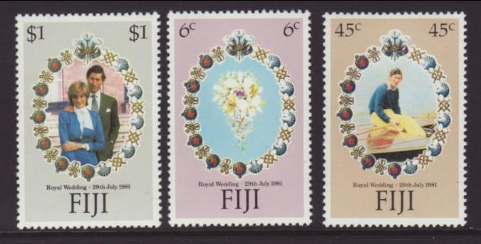 Fiji 442-444 Royal Wedding MNH VF