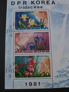 ​KOREA 1981-SC#2076a COLORFUL BEAUTIFUL LOVELY FLOWERS-CTO S/S-VF