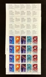 2807-2811   Winter Olympic Hockey Lot of 5 sheets FV $29  Issued 1994