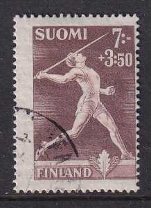 Finland    #B73  used  1945 sports  7m  javelin thrower  7m