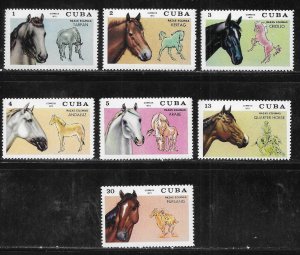 Cuba 1707-1713 Horses set MNH