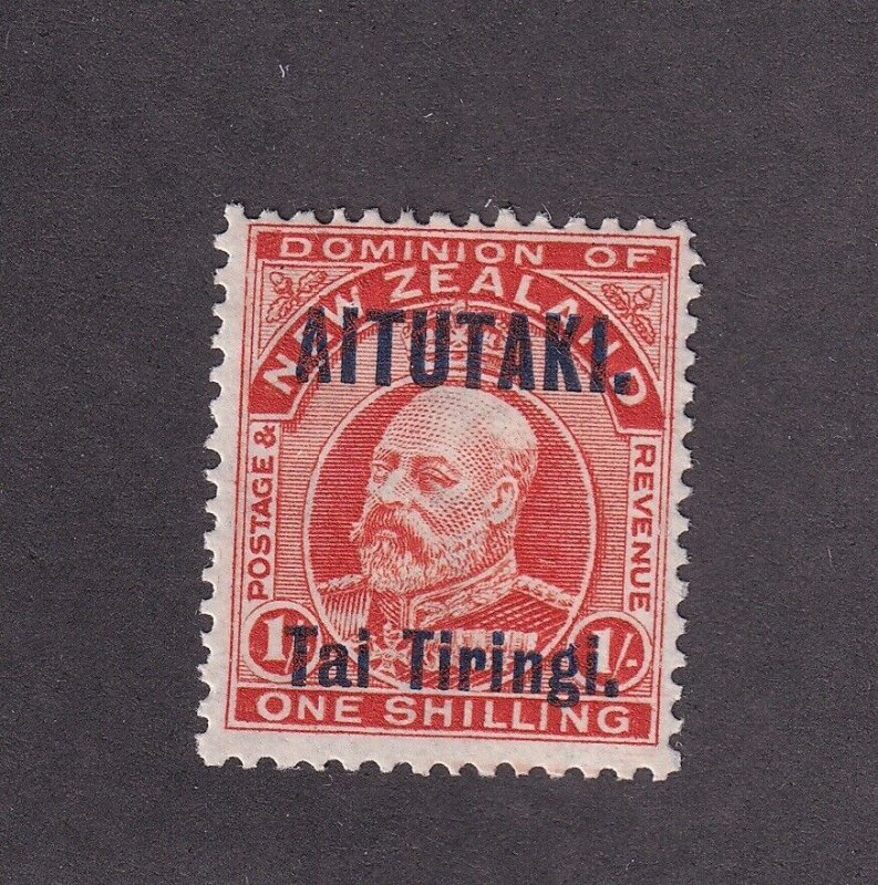 Aitutaki Scott # 13 VF OG mint lightly hinged nice color cv $ 63 ! see pic !