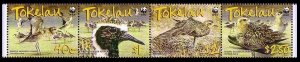 Tokelau Birds WWF Pacific Golden Plover Strip of 4v 2007 MNH SC#349-352