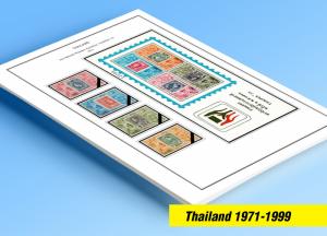 COLOR PRINTED THAILAND 1971-1999 STAMP ALBUM PAGES (245 illustrated pages)