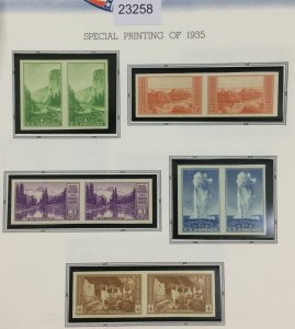 US STAMPS COLLECTIONS 1935 UNUSED PAIRS LOT #23258