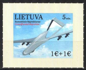 Lithuania 2022 My Stamps War in Ukraine Gun Drone Crowdfunded Bayraktar MNH