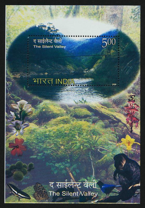India 2373a MNH Silent Valley, Monkey, Bird, Butterfly, Flowers