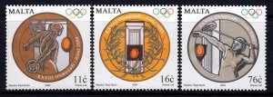 Malta 2004 Summer Olympics Complete Mint MNH Set SC 1173-1175