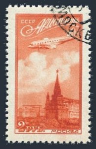 Russia C87, CTO. Michel 1407. Airmail 1949. Plane over Moscow