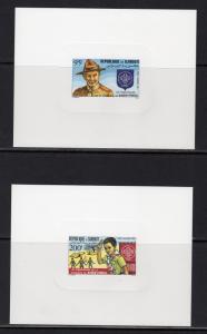 Djibouti 1982 Sc#C163/164 BOY SCOUTS - BADEN-POWELL 2 DELUXE Souvenir Sheets MNH