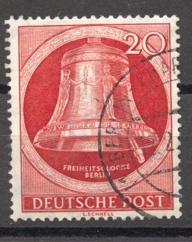 Berlin, 1951, Freedom Bell, clapper right, VF + used no faults, Mi. # 84