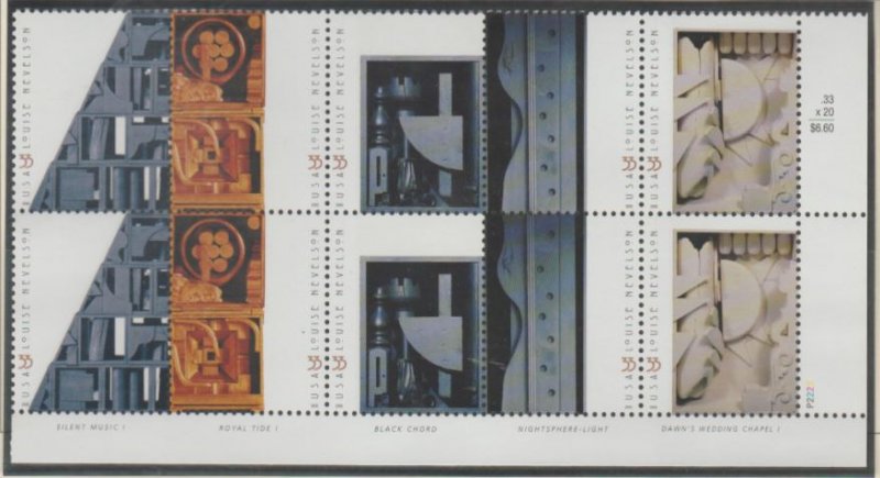 U.S. Scott #3379-3383 Louise Nevelson Stamps- Mint NH Block of 10