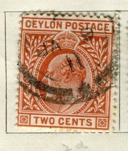 CEYLON; 1904 early Ed VII issue fine used 2c. value