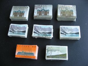 Canada wholesale 800 used $2 stamps in 8 bundles of 100