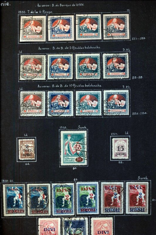 LATVIA 1918/40 M&U Collection Red Cross Airs(110+Items) (NT3292