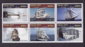 Aruba-Sc#384- id5-unused NH set-Ships-2011-