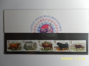 GB 1984 British Cattle Presentation Pack 151 SG1240/44 MNH Cows Highland, MINT