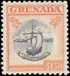 Grenada #162, Incomplete Set, 1951, Never Hinged