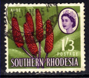 Southern Rhodesia 1964 QE2 1/-3d Aloe Plant used SG 100 ( T404 )