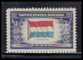  912 5c Flag of Luxembourg Fine MNH W3816