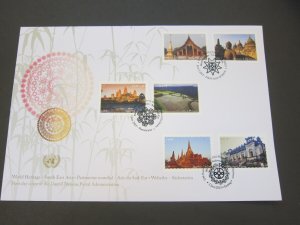 United Nations (NY,Vienna,Geneva) 2015 Sc 567-8,601-2,1113-4 FDC