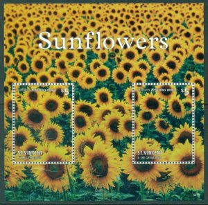 St Vincent & the Grenadines 2014 Sun Flowers MS MUH