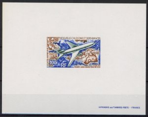 [Hip2545] New Caledonia 1973 : Plane Good deluxe proof sheet very fine MNH