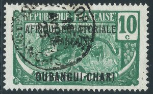 Ubangi-Shari, Sc #45, 10c Used